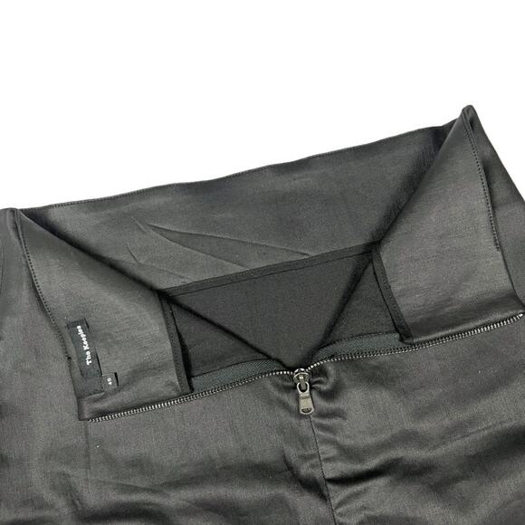 The‎ Kooples Pencil Skirt Solid Black Back Zip Mini Women's 40 Coated Fabric - Picture 10 of 12
